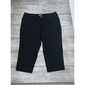 NWOT Sejour Plus Women's Black Soft Cotton Khaki Style Pants Size 16W